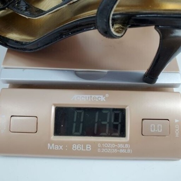 Amalfi Glossy Black Heels with Sparkling Gems - Picture 15 of 16